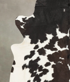 Chocolate and White Cowhide Rug #B2265