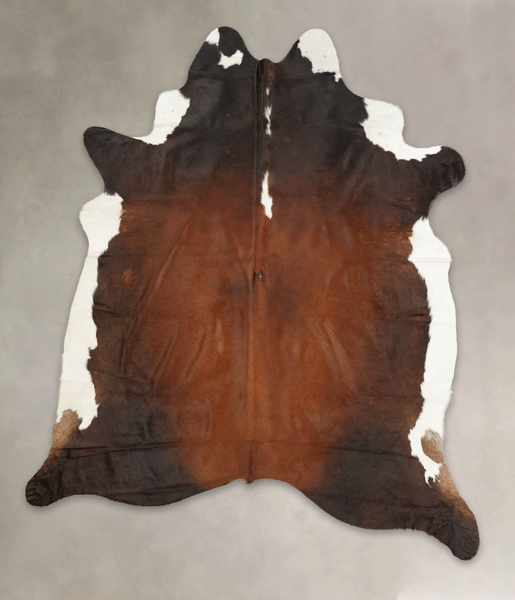 Chocolate and White Cowhide Rug #B2267