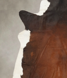 Chocolate and White Cowhide Rug #B2267