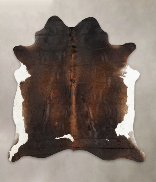 Chocolate and White Cowhide Rug #B2268