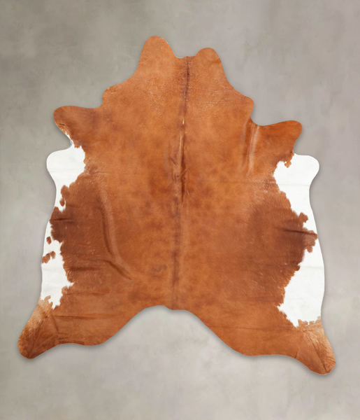 Brown and White Regular Cowhide Rug #B2274