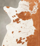 Brown and White Cowhide Rug #B2275