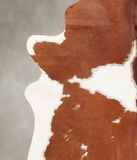 Brown and White Cowhide Rug #B2276