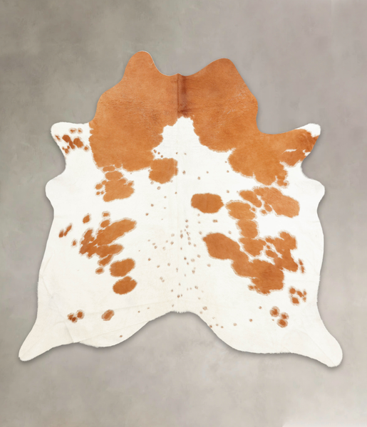 Brown and White Cowhide Rug #B2277