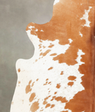Brown and White Cowhide Rug #B2279
