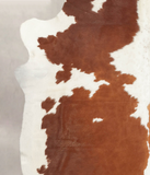 Brown and White Cowhide Rug #B2286
