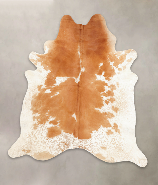 Beige and White Cowhide Rug #B2290
