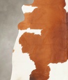 Brown and White Cowhide Rug #B2291