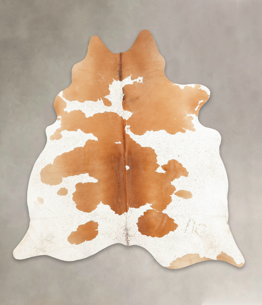 Brown and White Cowhide Rug #B2303