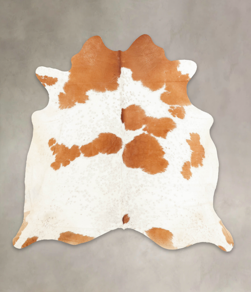 Beige and White Cowhide Rug #B2310