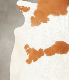 Beige and White Cowhide Rug #B2310