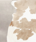 Beige and White Cowhide Rug #B2319