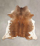 Brown and White Regular Cowhide Rug #B2324