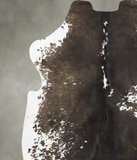 Chocolate and White Cowhide Rug #B23314