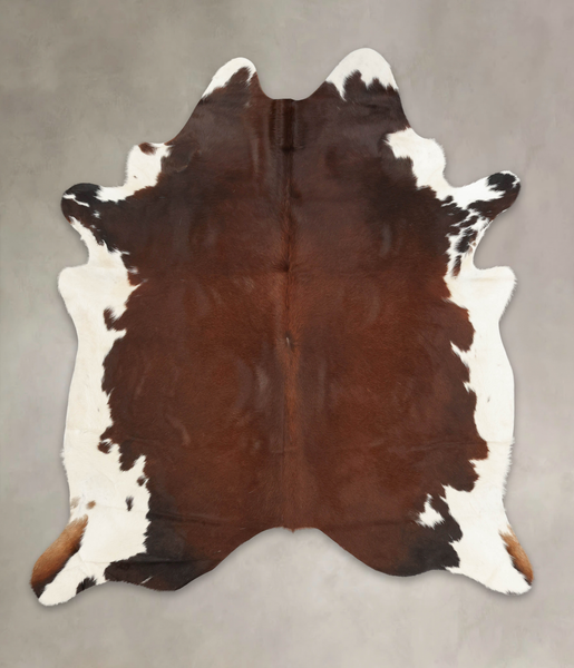 Chocolate and White Cowhide Rug #B2332