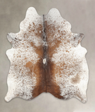 Salt and Pepper Brown Cowhide Rug #B2348