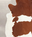 Brown and White Cowhide Rug #B2350