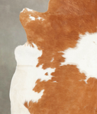 Brown and White Cowhide Rug #B2354