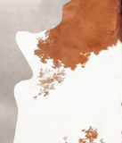 Brown and White Cowhide Rug #B2389