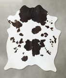 Chocolate and White Cowhide Rug #B23914