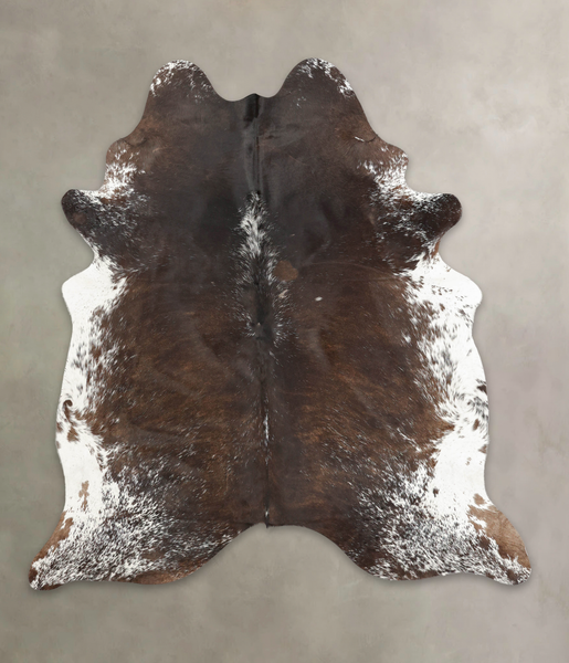 Salt and Pepper Brown Cowhide Rug #B2394