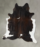 Chocolate and White Cowhide Rug #B23979