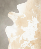 Beige and White Cowhide Rug #B2403