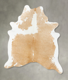 Beige and White Cowhide Rug #B24078