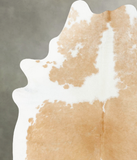 Beige and White Cowhide Rug #B24078