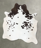 Chocolate and White Cowhide Rug #B24117