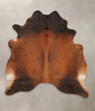 Brown with Red Cowhide Rug #B2415