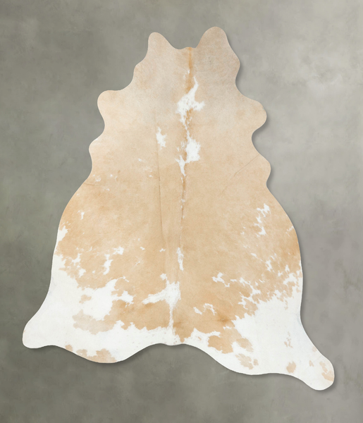 Beige and White Cowhide Rug #B24198