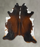 Chocolate and White Cowhide Rug #B24266