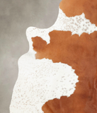 Brown and White Cowhide Rug #B2427