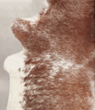 Brown with Red Cowhide Rug #B2439