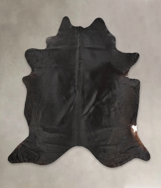Solid Black Cowhide Rug #B2448