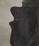 Solid Black Cowhide Rug #B2448