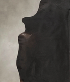 Solid Black Cowhide Rug #B2453