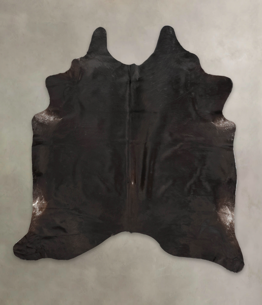 Solid Black Cowhide Rug #B2454