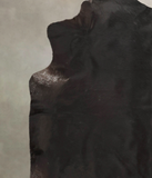Solid Black Cowhide Rug #B2454