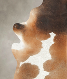 Chocolate and White Cowhide Rug #B2458