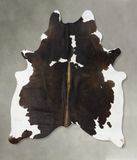 Chocolate and White Cowhide Rug #B24647