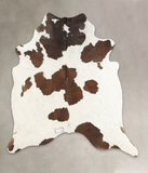 Chocolate and White Cowhide Rug #B2466