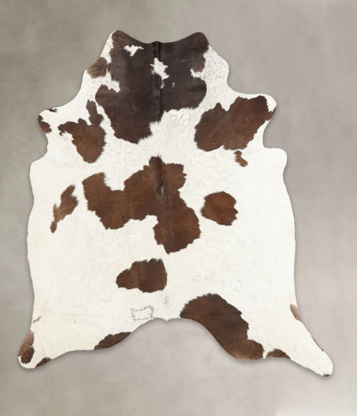 Chocolate and White Cowhide Rug #B2466