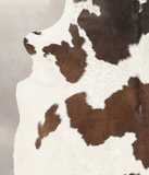 Chocolate and White Cowhide Rug #B2466