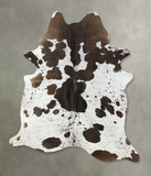 Chocolate and White Cowhide Rug #B24686