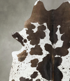 Chocolate and White Cowhide Rug #B24686