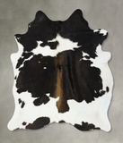 Chocolate and White Cowhide Rug #B24690