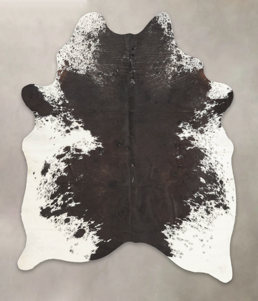Chocolate and White Cowhide Rug #B2470