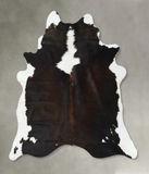 Chocolate and White Cowhide Rug #B24761